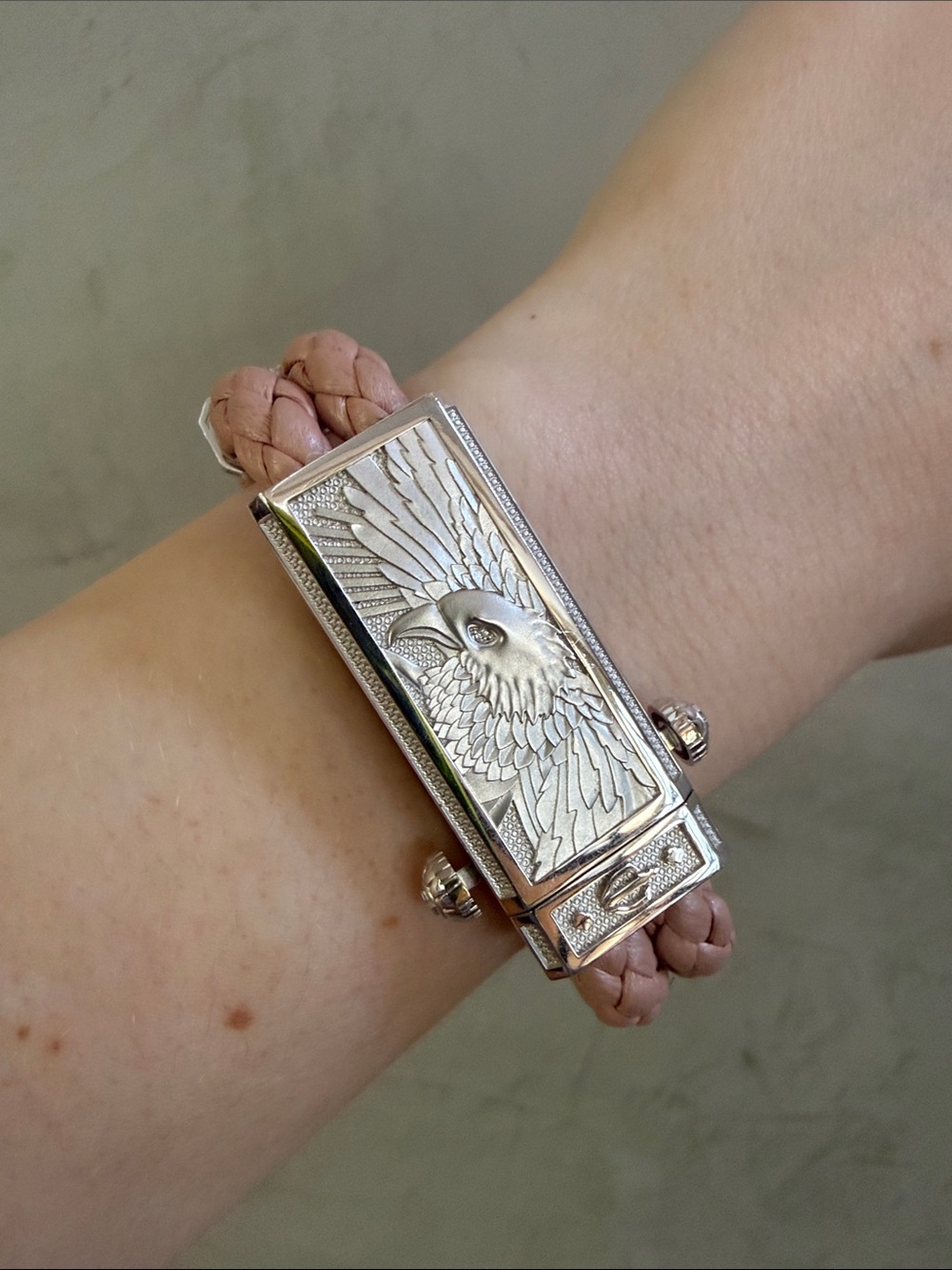 Sword Limited 'Fiat Lux' 18K and Titanium Eagle Diamond Bracelet